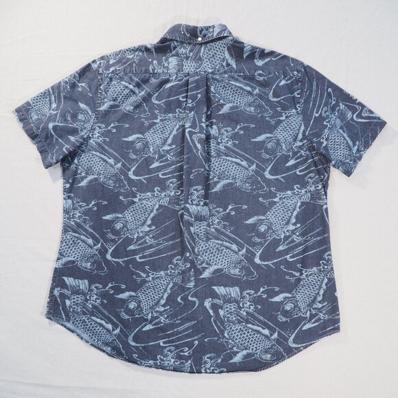 Ralph Lauren Shirt Mens XXL Blue Fish All Over Preppy Nautical Coastal Grandpa - Picture 2 of 8